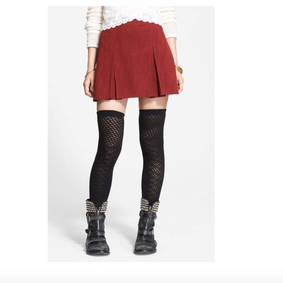 Free People Dresses & Skirts - Free People NWT Faux Suede Pleated Skirt